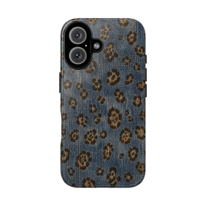 Denim Leopard Tough Case