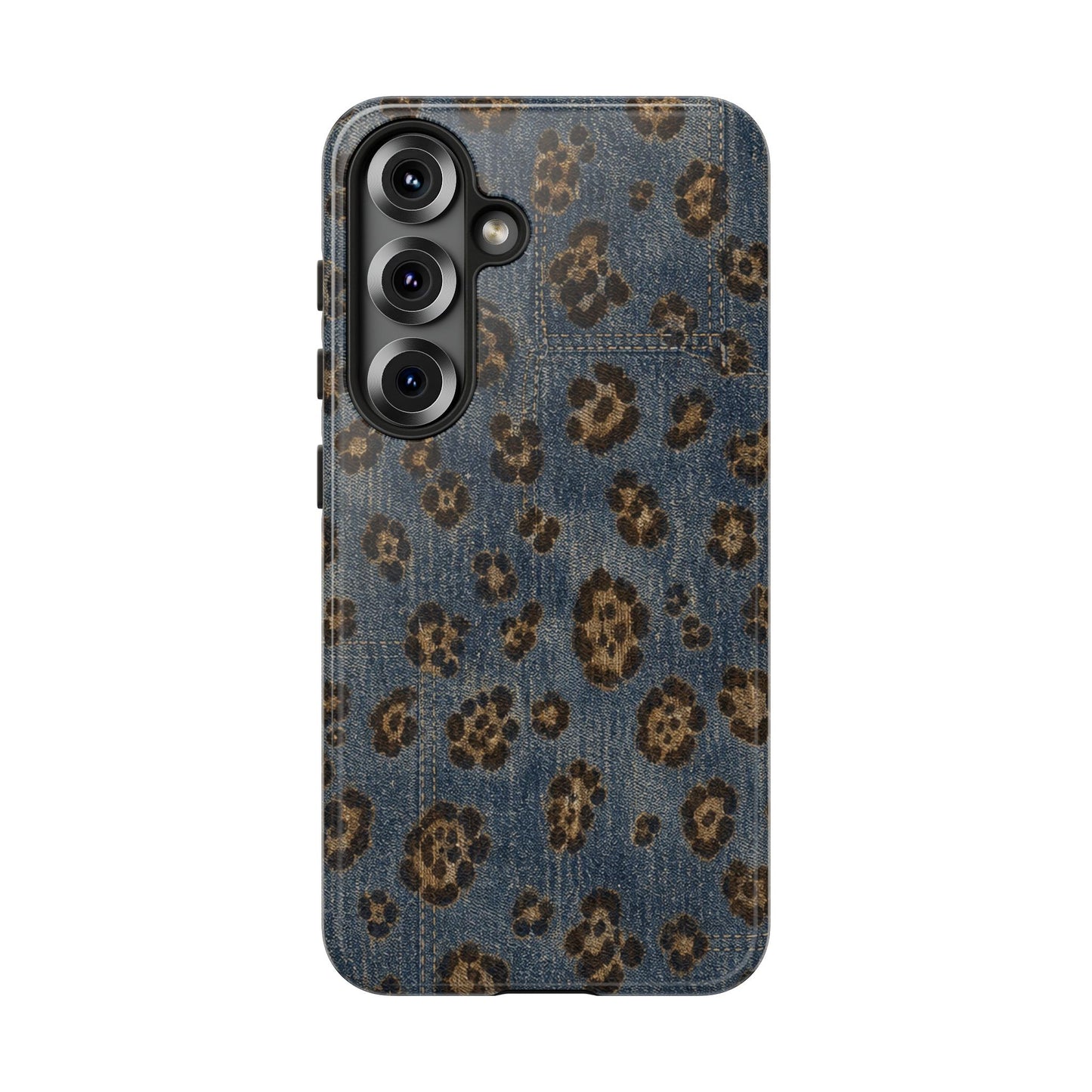 Denim Leopard Tough Case