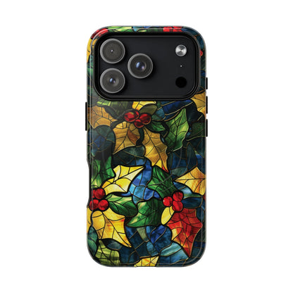 Stained Glass Holly Magnetic Case