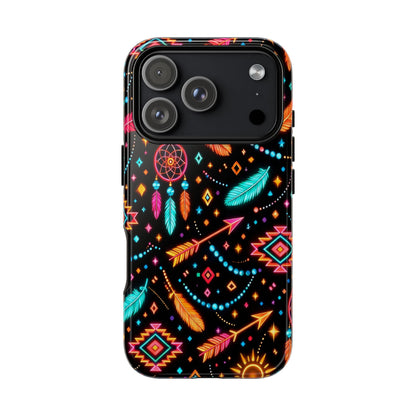 Neon Aztec Feather Tough Case