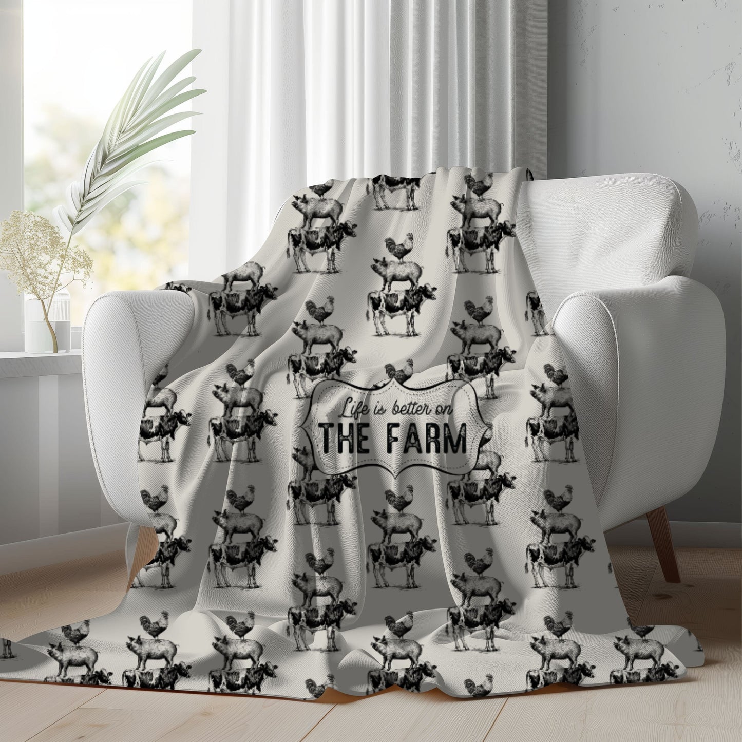 Life is Better on the Farm Blanket