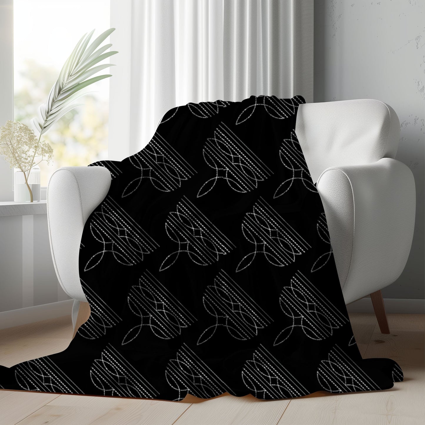 Boot Stitch Pattern Blanket - Black