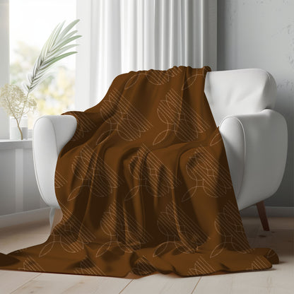 Boot Stitch Pattern Blanket - Brown