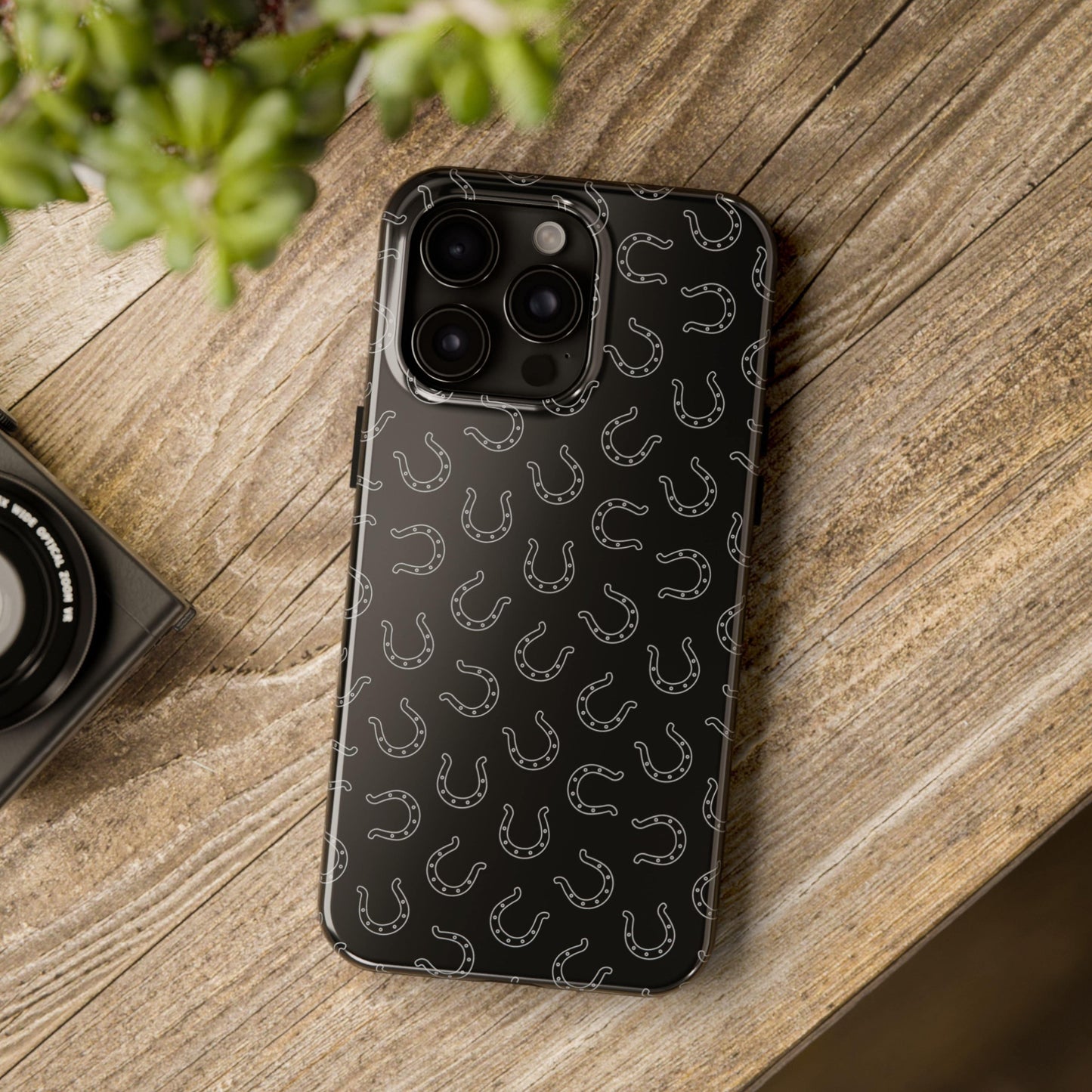 Black Horseshoe Phone Case