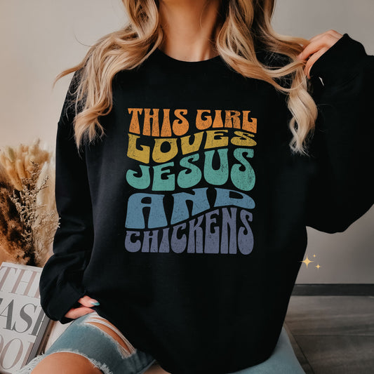 Jesus and Chickens Sweatshirt