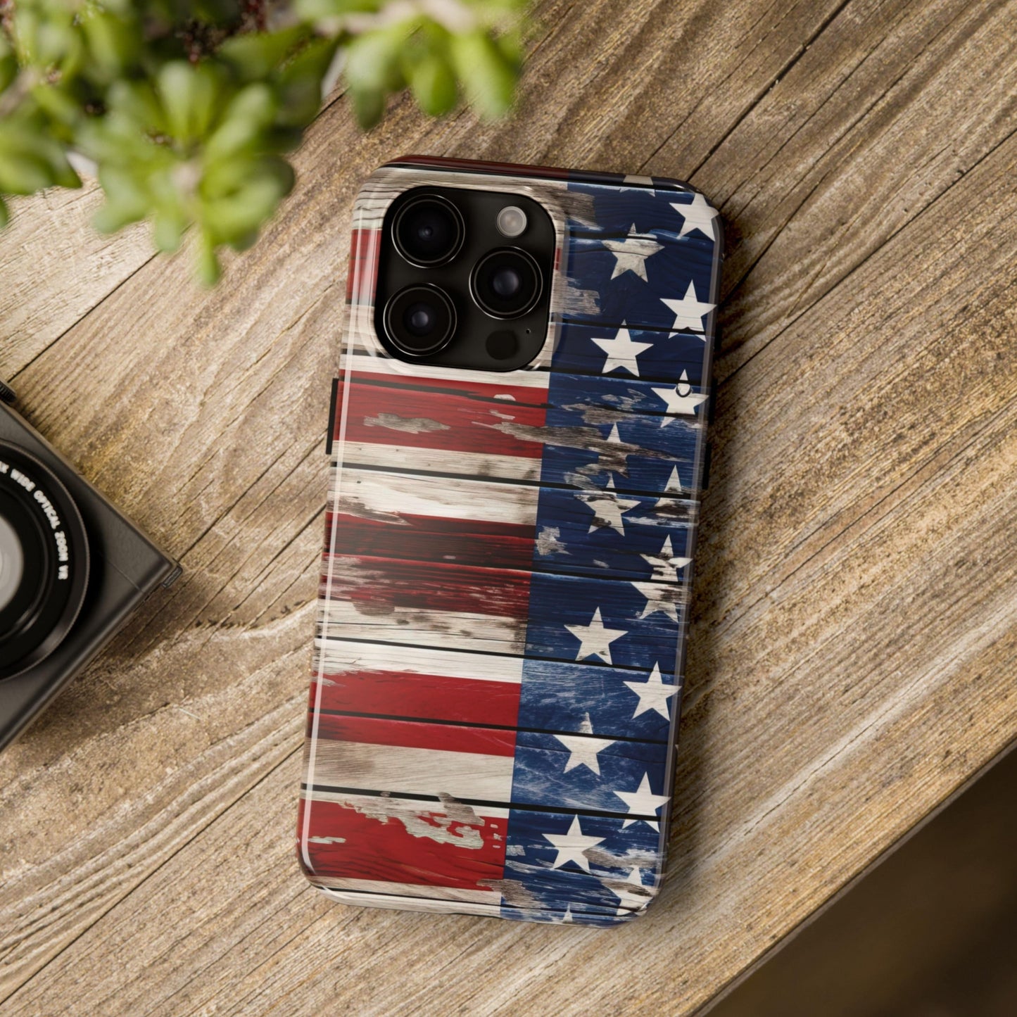 Wood Stars Stripes Patriotic Phone Case