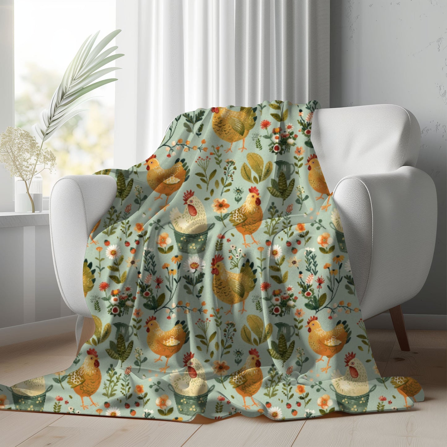 Garden Chickens Blanket