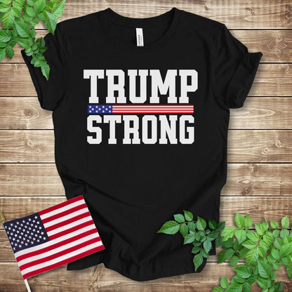 Trump Strong (flag strip) T-shirt