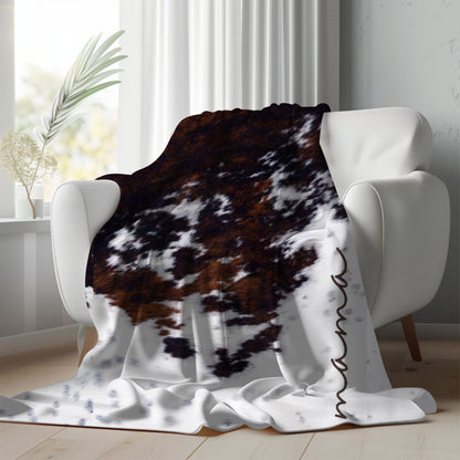 Cowhide Print Mama Blanket