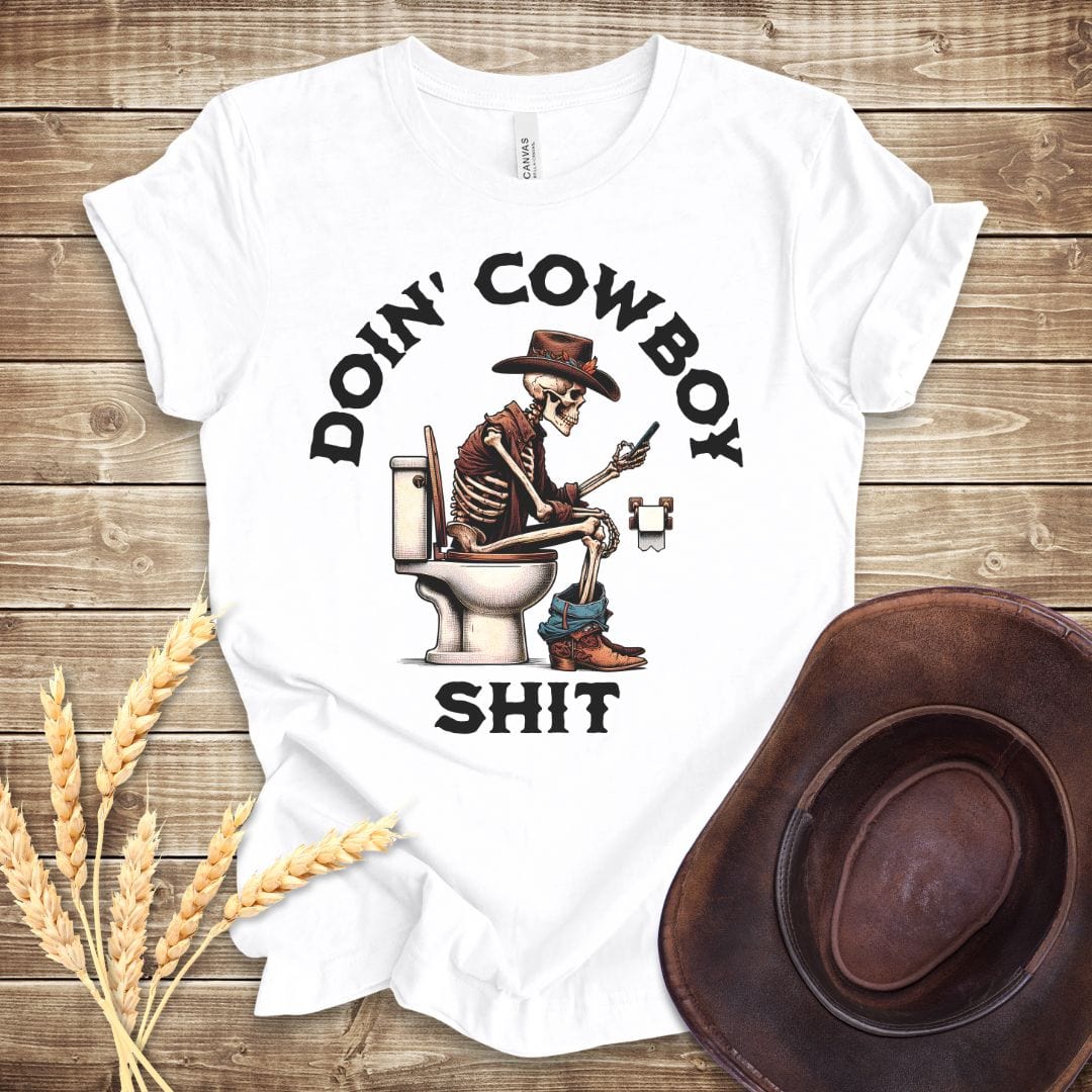 Doin' Cowboy Shit Skeleton T-shirt