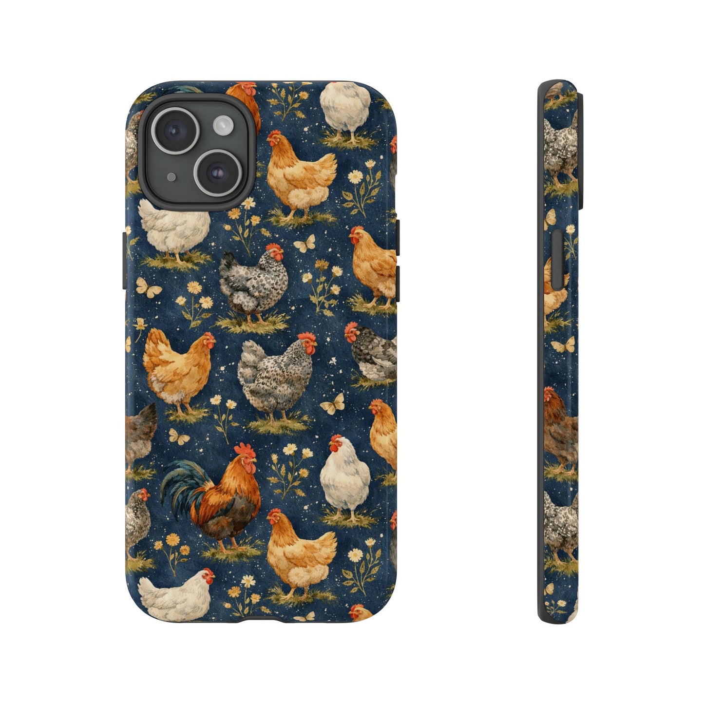Indigo Chickens Tough Case