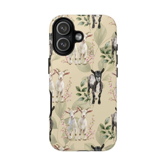 Floral Goats Tough Phone Case