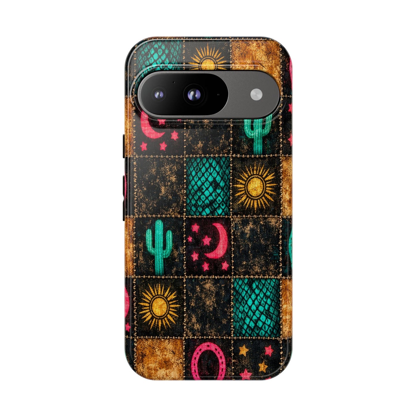 Neon Cactus Patchwork Tough Case