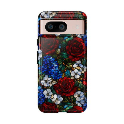 Patriotic Floral Glass Tough Case