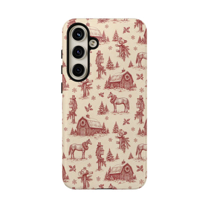 Christmas Toile Tough Case