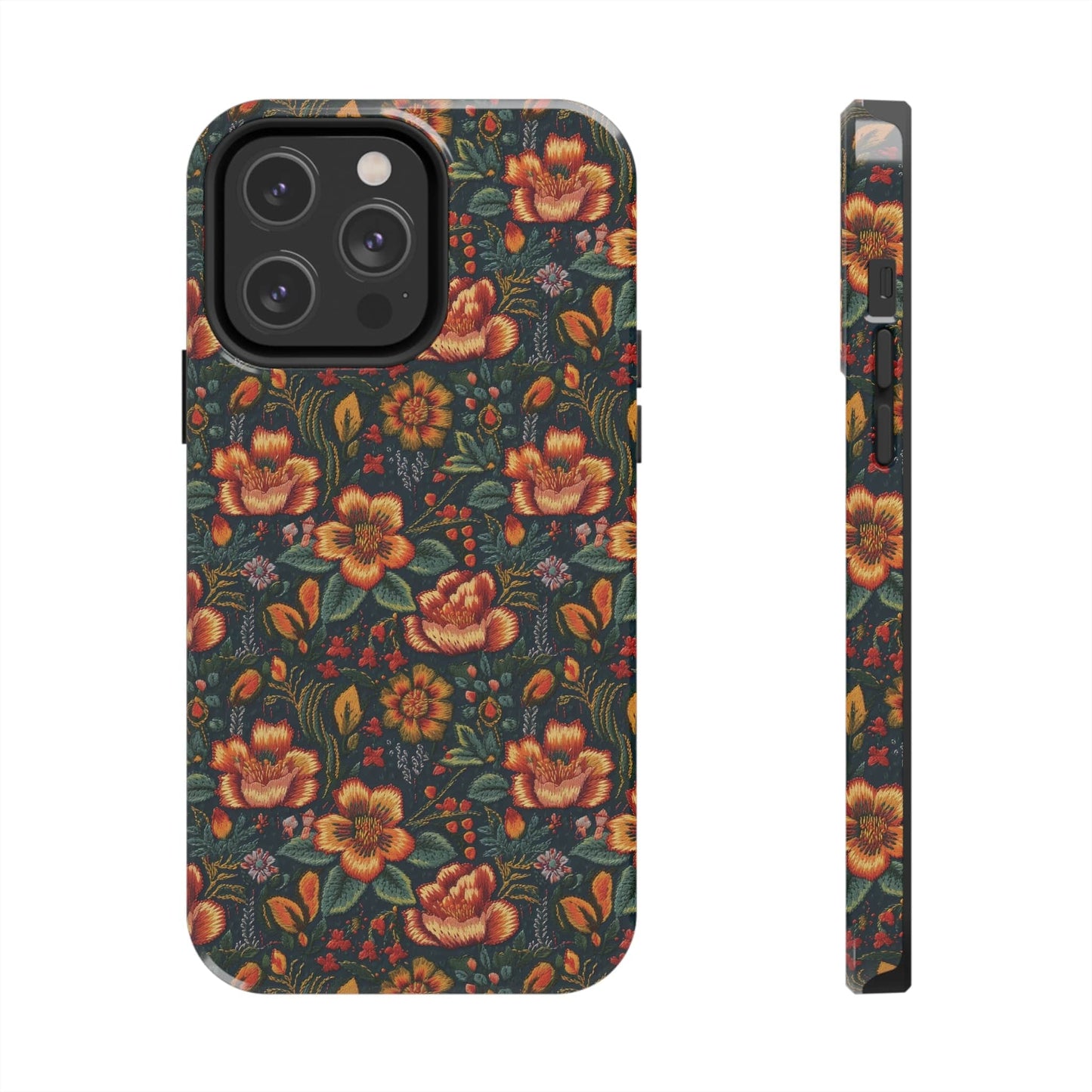 Embroidered Flowers Phone Case