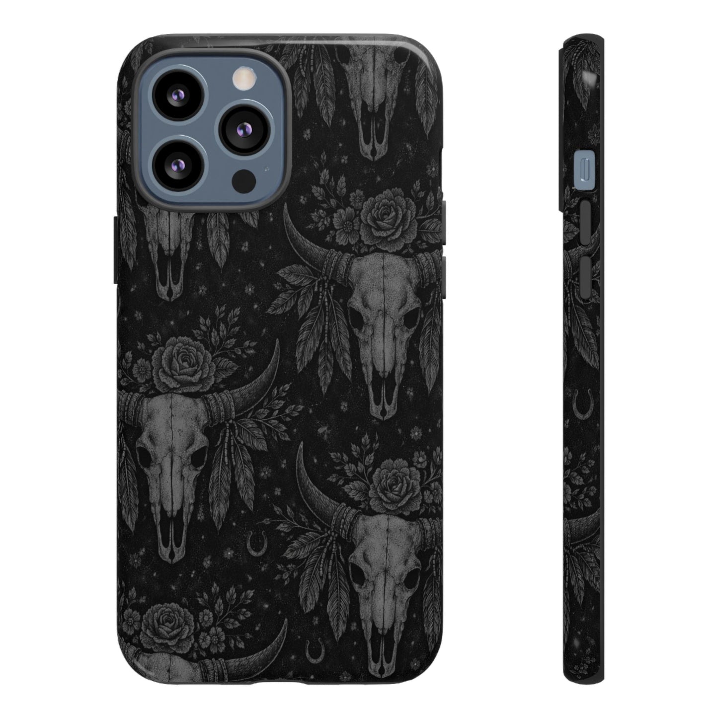 Western Noir Bull Skulls Tough Case