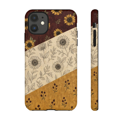 Sunflower Burgundy Swaths Tough Case