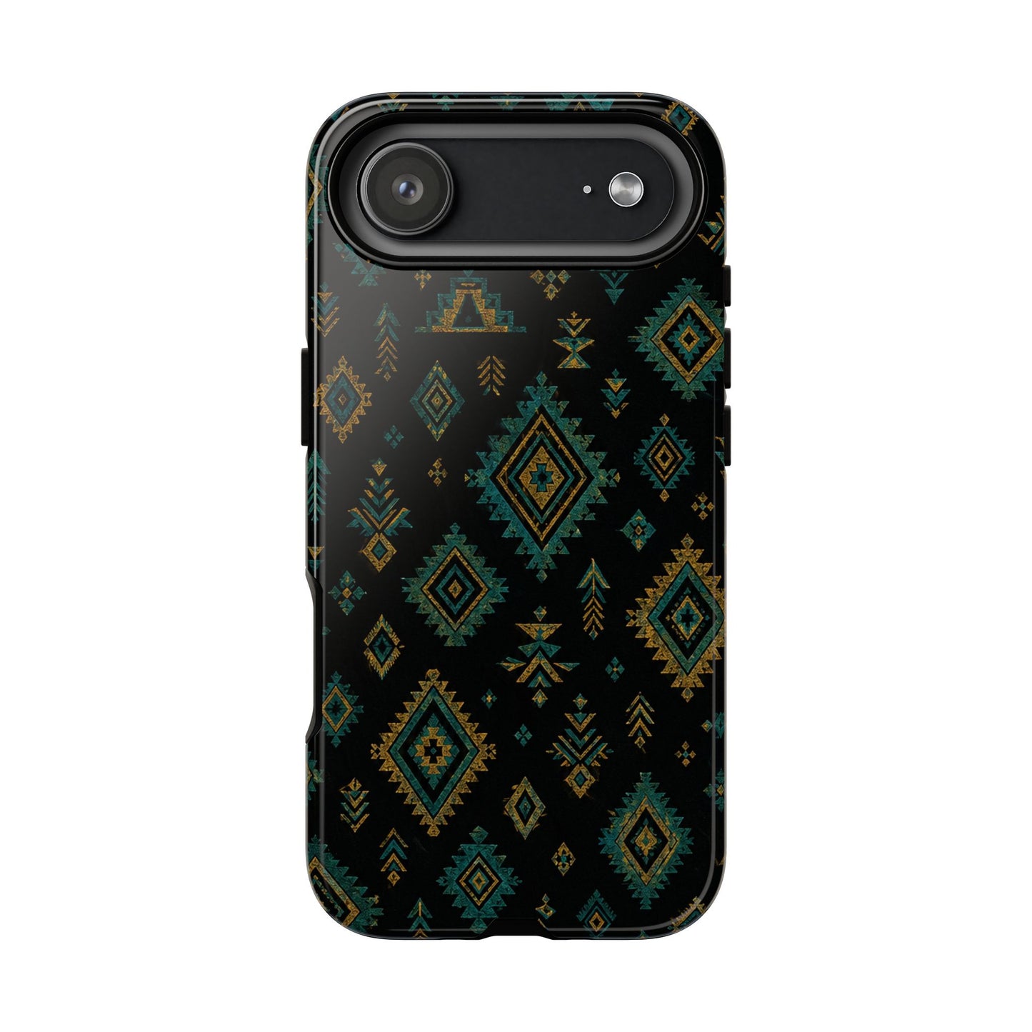 Turquoise Gold Aztec Tough Case