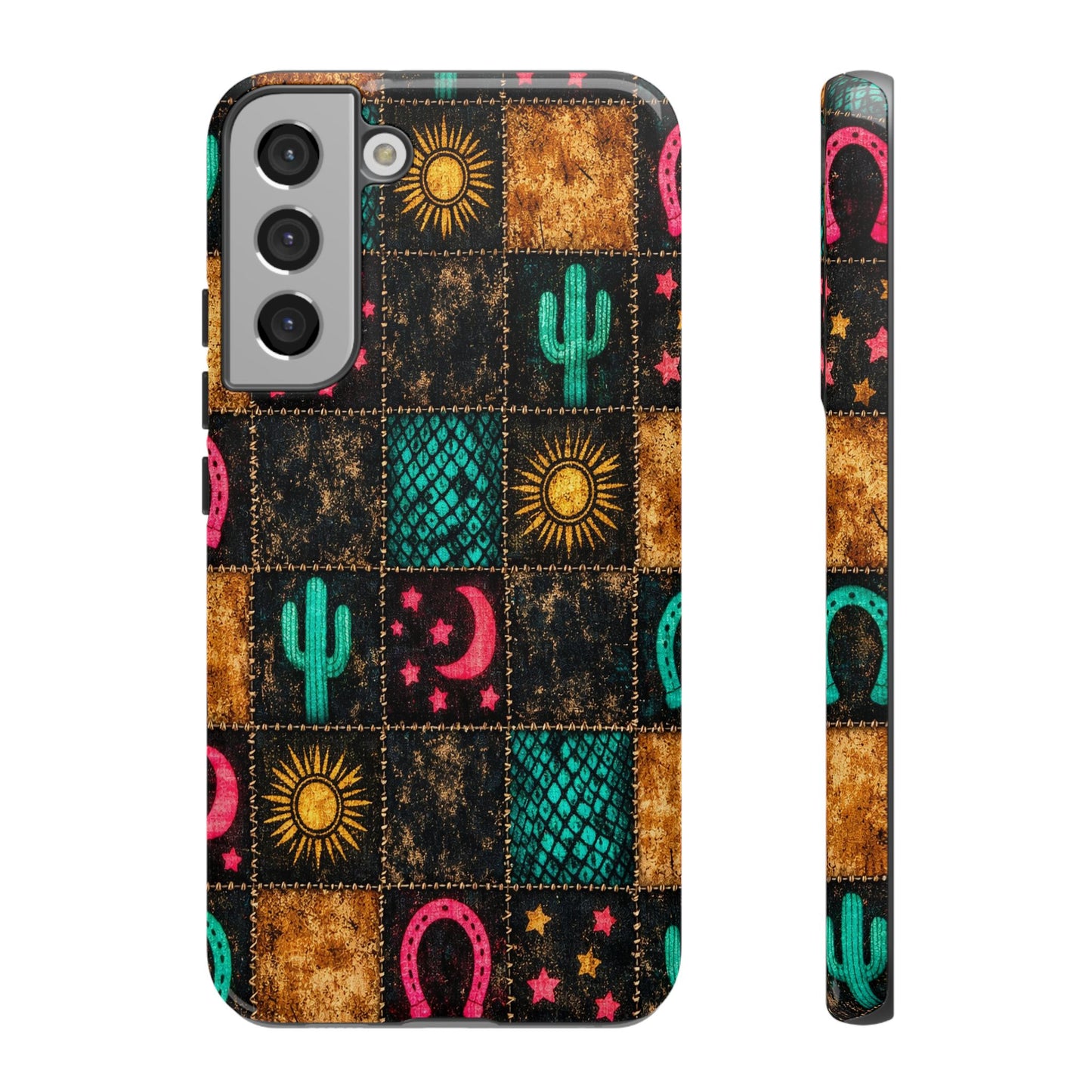 Neon Cactus Patchwork Tough Case