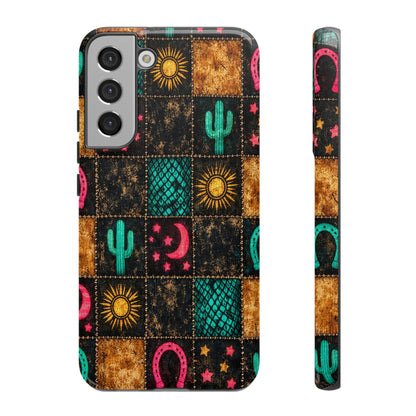Neon Cactus Patchwork Tough Case