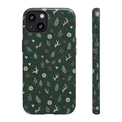 Antler Daisies Evergreen Tough Case