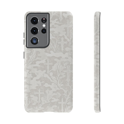 White Camo Cross Tough Case