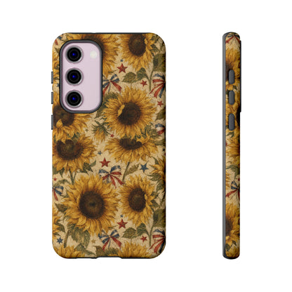 Patriotic Sunflowers Tough Case
