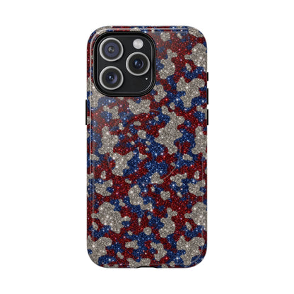 USA Cowhide Glitter Magnetic Case