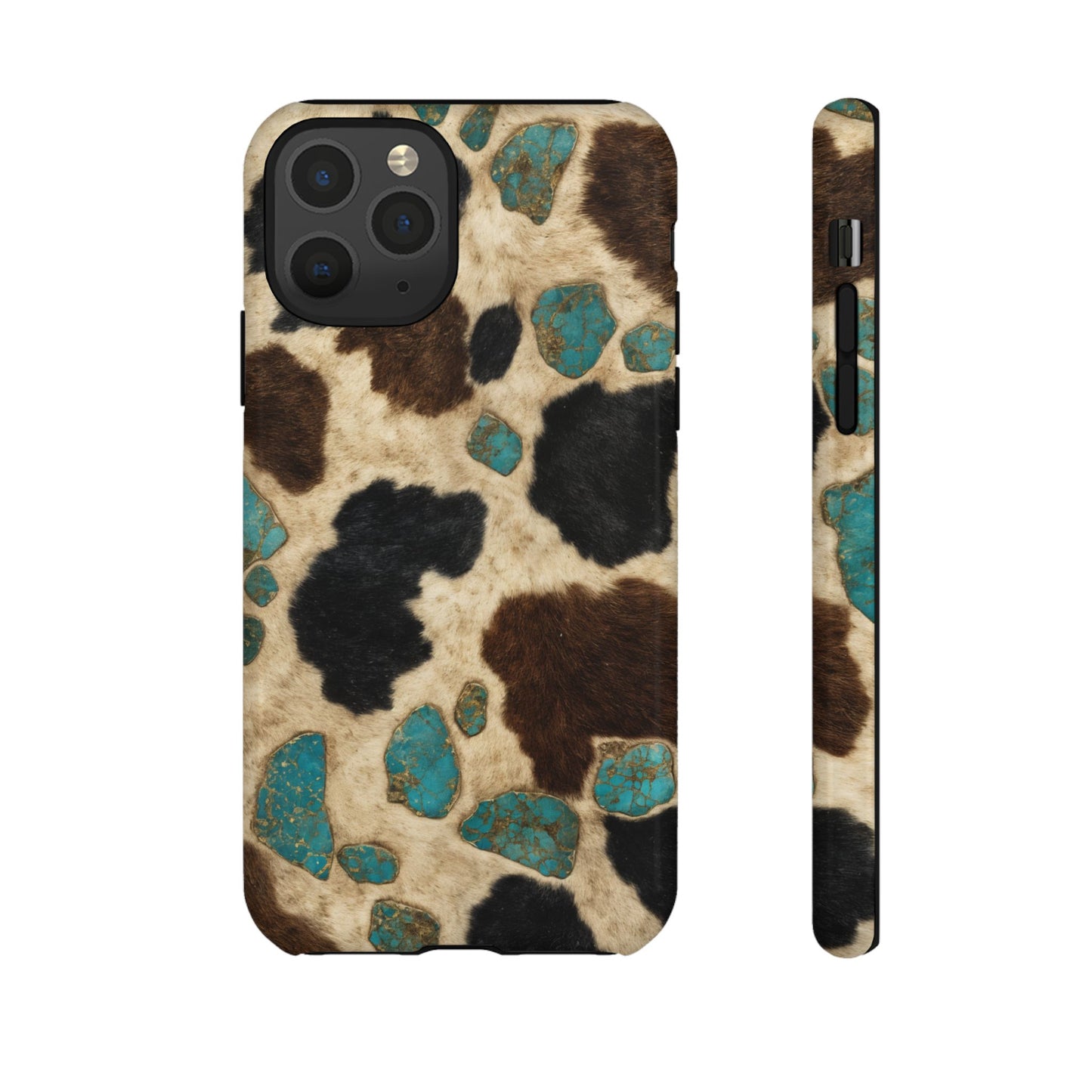 Turquoise Cowhide Tough Case