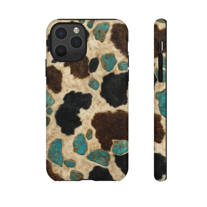 Turquoise Cowhide Tough Case