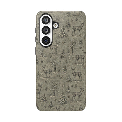 Etched Winter Buck Tough Case