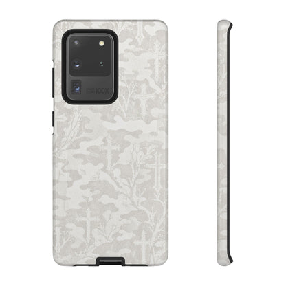 White Camo Cross Tough Case