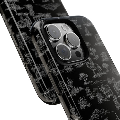 Midnight Toile Tough Case