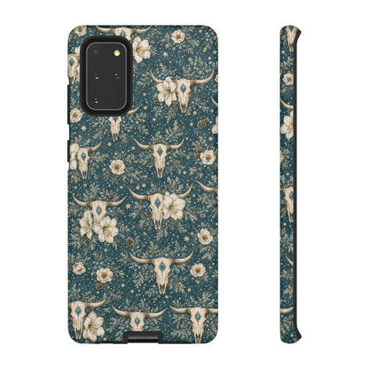 Turquoise Winter Skull Tough Case