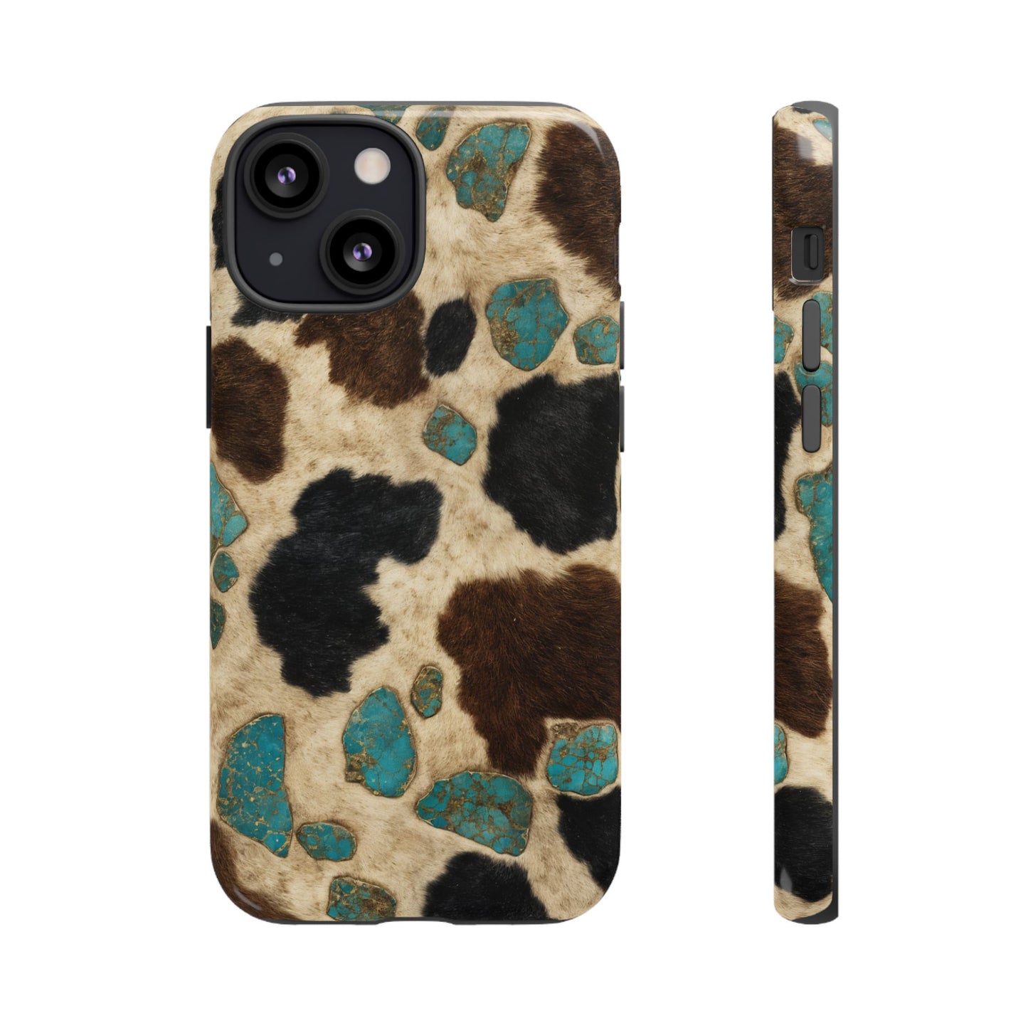 Turquoise Cowhide Tough Case