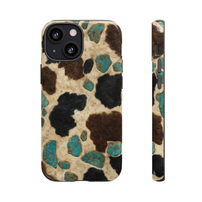 Turquoise Cowhide Tough Case