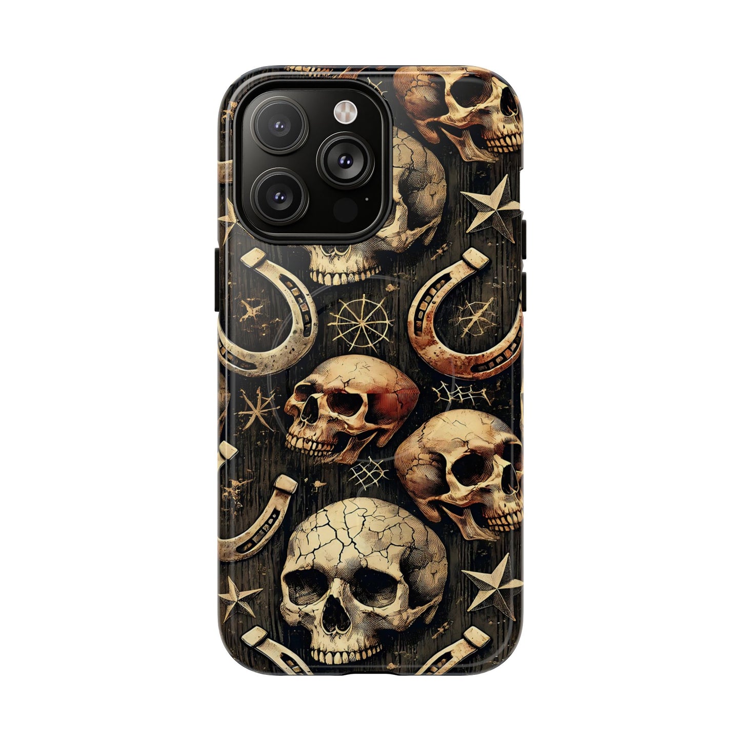 Skulls Horseshoes Dark Magnetic Case