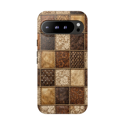Leather Lace Patchwork Tough Case