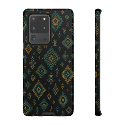 Turquoise Gold Aztec Tough Case