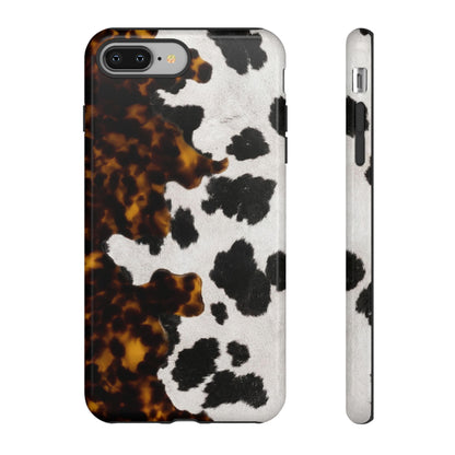 Tortoiseshell + Cowhide Tough Case
