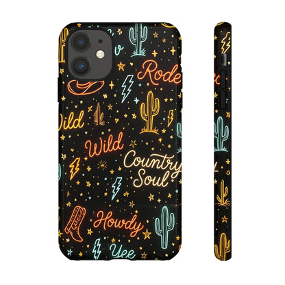 Neon Western Script Tough Case
