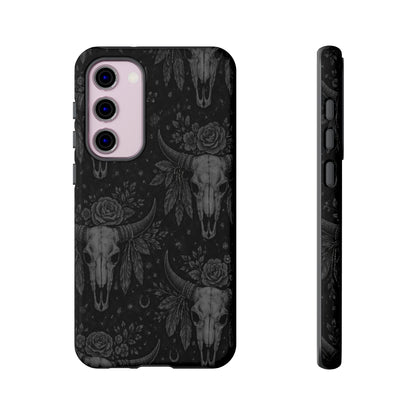 Western Noir Bull Skulls Tough Case