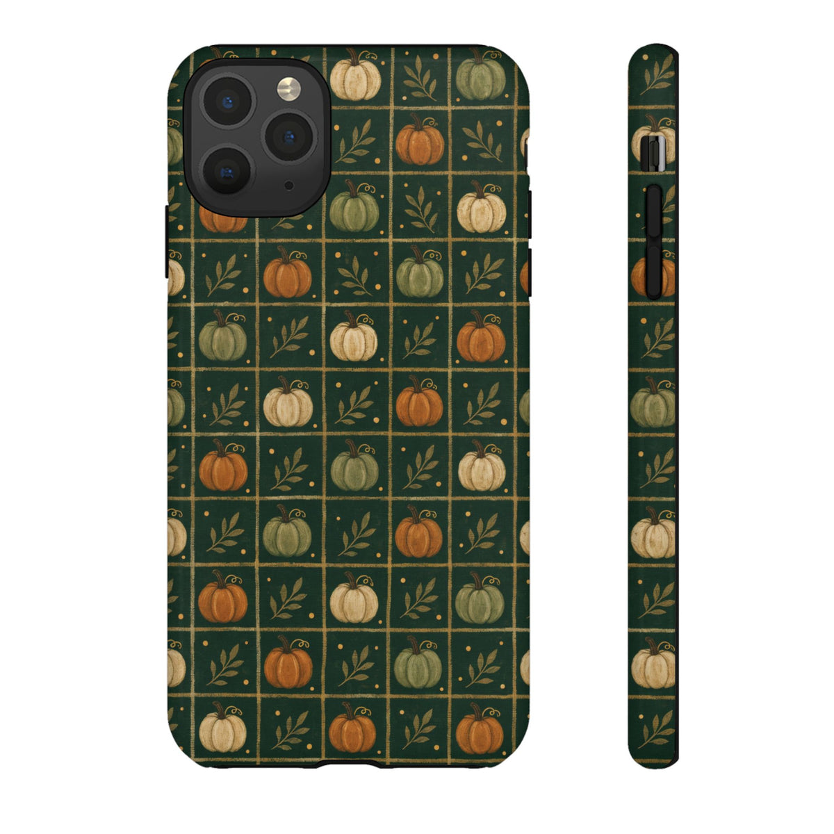 Green Pumpkin Check Tough Case