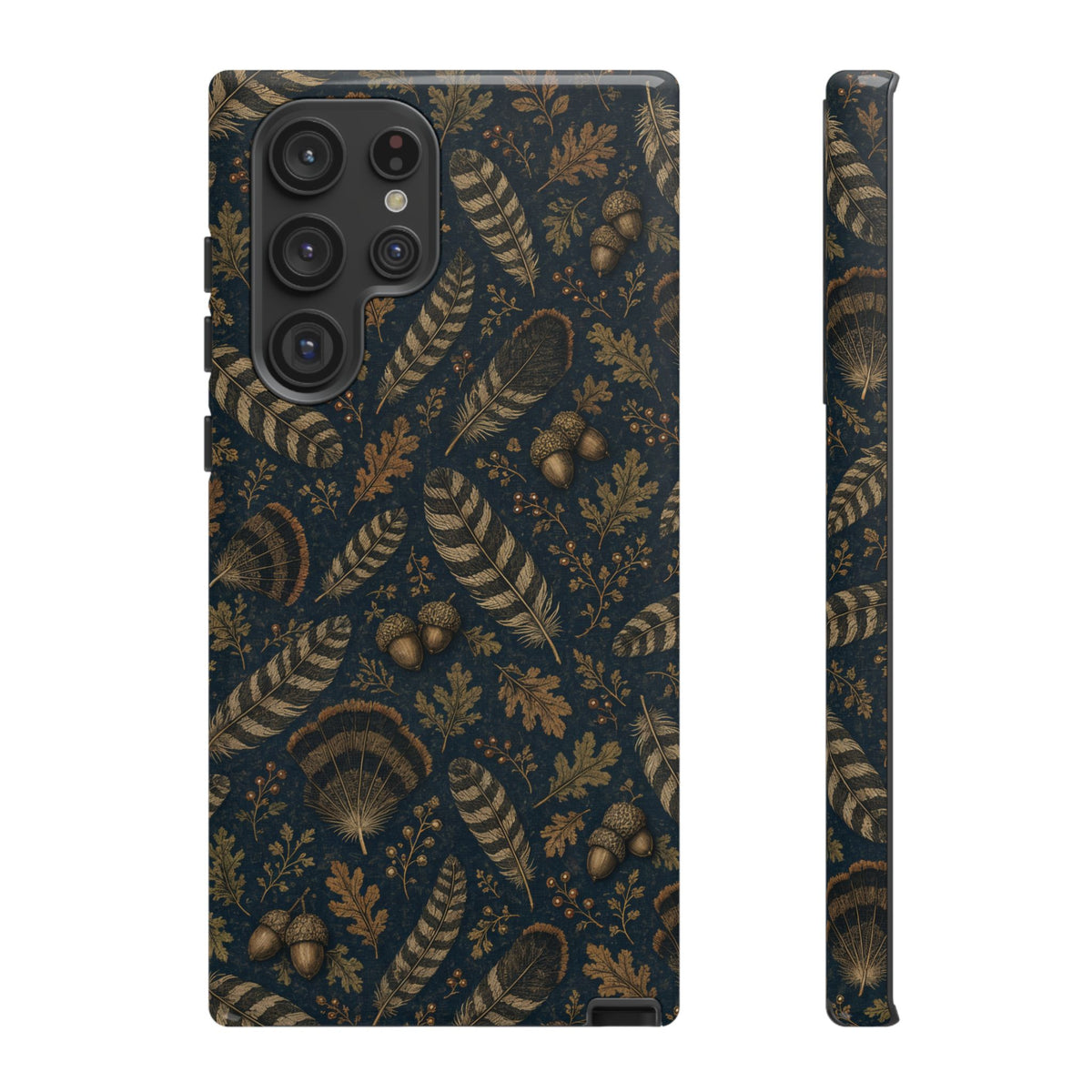 Navy Feathers Tough Case