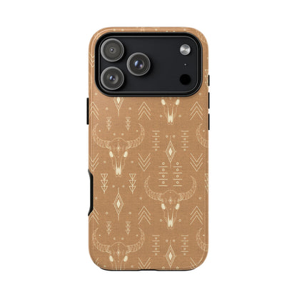 Boho Bull Skull Tough Phone Case