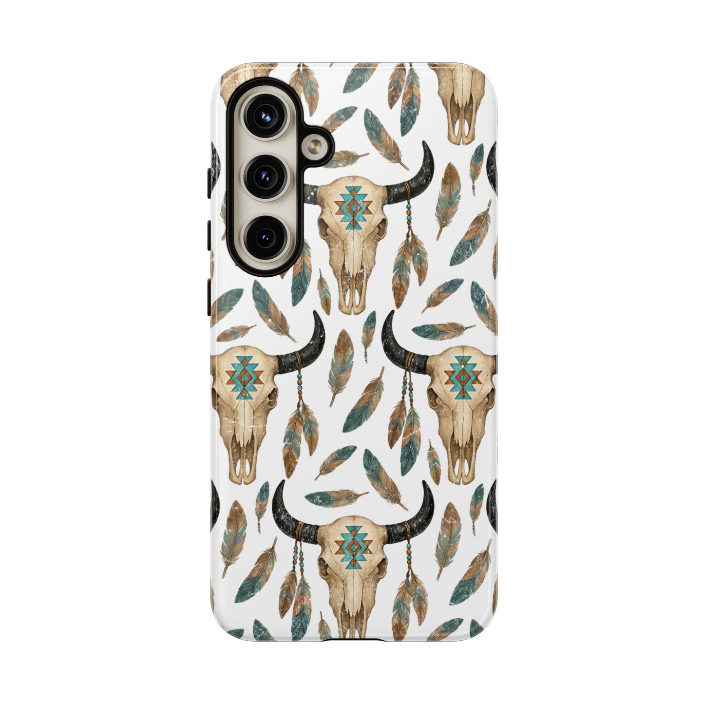 Aztec Feather Skull Tough Case