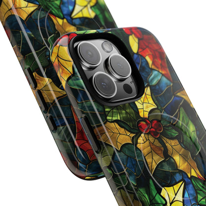 Stained Glass Holly Magnetic Case