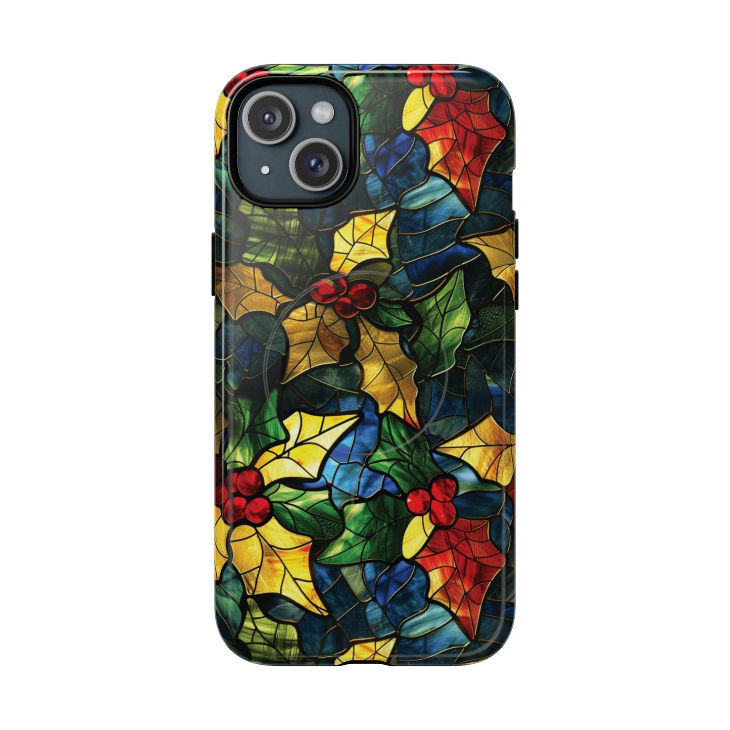 Stained Glass Holly Magnetic Case