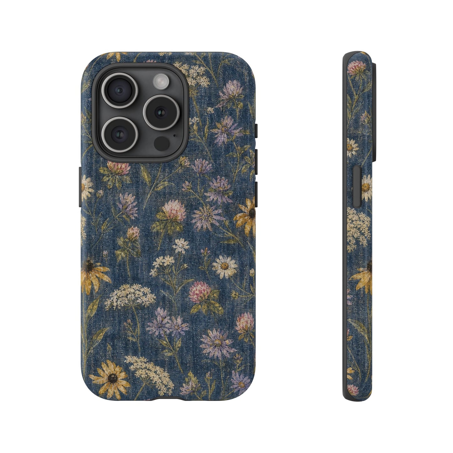 Denim Florals Tough Case